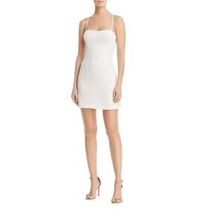 French Connection White Mini Dress with Adjustable Straps - Women's Size 6